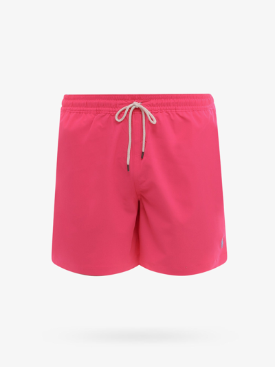 Shop Polo Ralph Lauren Swim Trunks In Pink