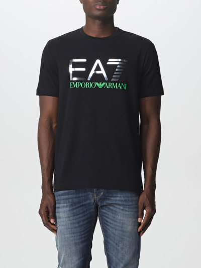 Shop Ea7 Basic  T-shirt With Logo In Black