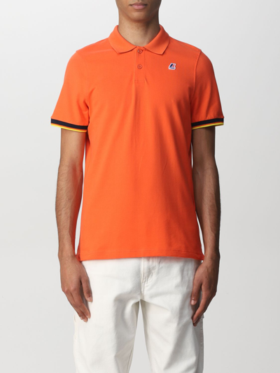 Shop K-way Polo Shirt  Men Color Orange