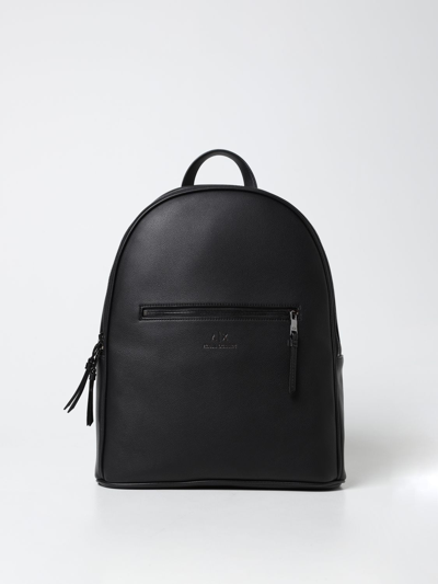 Shop Armani Exchange Backpack In Synthetic Leather In Black