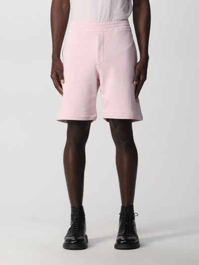 Shop Alexander Mcqueen Cotton Shorts In Pink