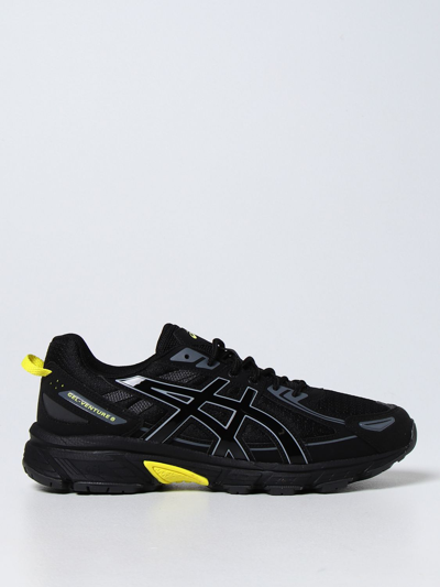 Shop Asics Gel Venture 6  Trainers In Mesh And Synthetic Fabric In Black