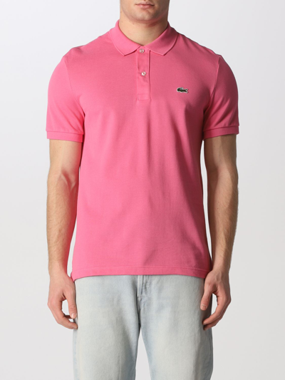 Shop Lacoste Basic Polo Shirt With Logo In Quartz