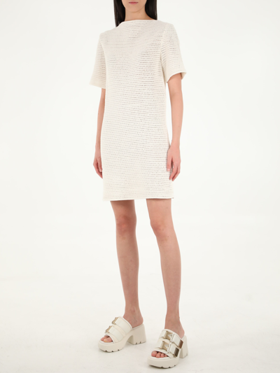 Shop Bottega Veneta Crochet White Dress