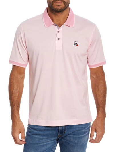 Shop Robert Graham Archie Polo Shirt In Pink