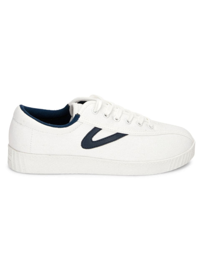 Shop Tretorn Women's Nylite Plus Canvas Sneakers In White Navy