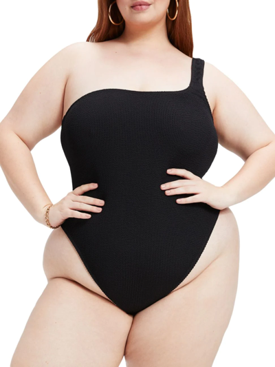 Shop Good American Women's Always Fits One-piece Swimsuit In Black