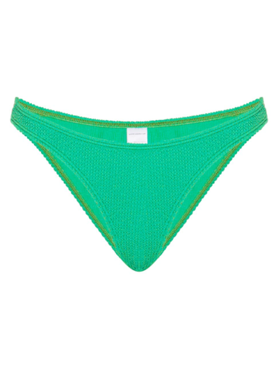 Shop Good American Women's Always Fits Cheeky Bikini Bottom In Summer Green