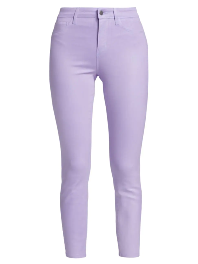 Shop L Agence Women's Margot High-rise Stretch Crop Skinny Jeans In Lavender Coated