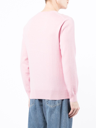 Shop N•peal Crew Neck Cashmere Jumper In Pink