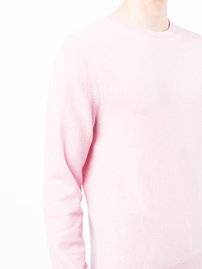 Shop N•peal Crew Neck Cashmere Jumper In Pink