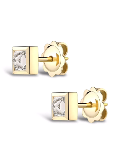 Shop Pragnell 18kt Yellow Gold Rockchic Diamond Earrings