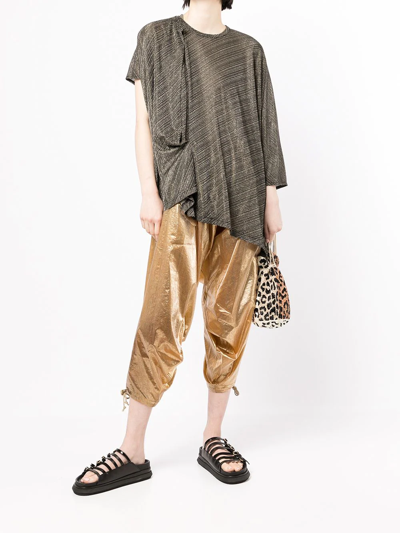 Junya Watanabe Cropped Drop-crotch Trousers In Gold