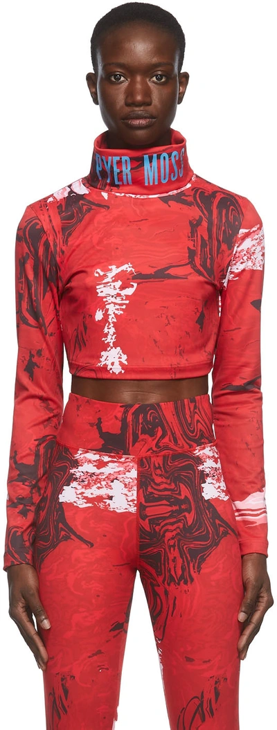 Reebok By Pyer Moss Red Pyer Moss Edition Cropped Turtleneck In Primal Red