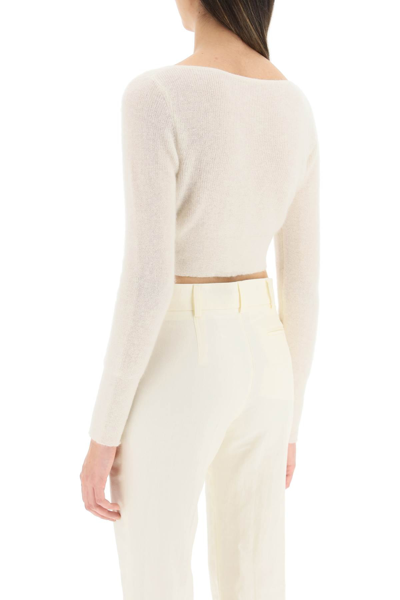 Shop Jacquemus Le Cardigan Alzou In White