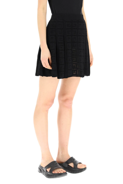 Shop Givenchy 4g Mini Skirt In Black