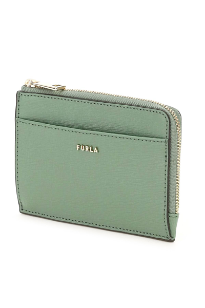 Shop Furla Babylon Medium Card Case Pouch In Green