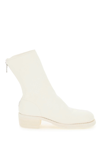 Shop Guidi Leather Ankle Boots In White