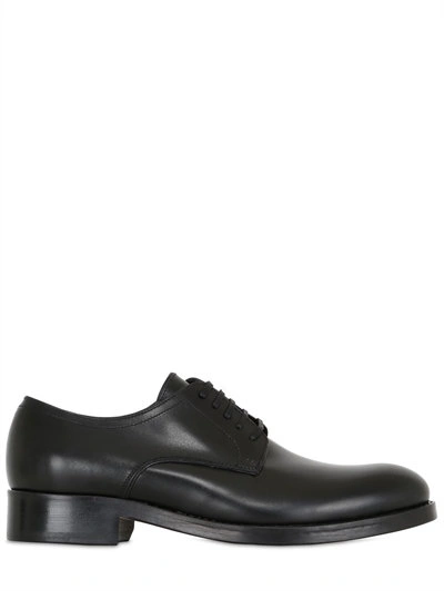Shop Dsquared2 Brushed Leather Derby Shoes In Black