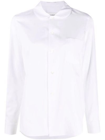 Shop Comme Des Garcons Girl Peter Pan-collar Long-sleeve Shirt In White