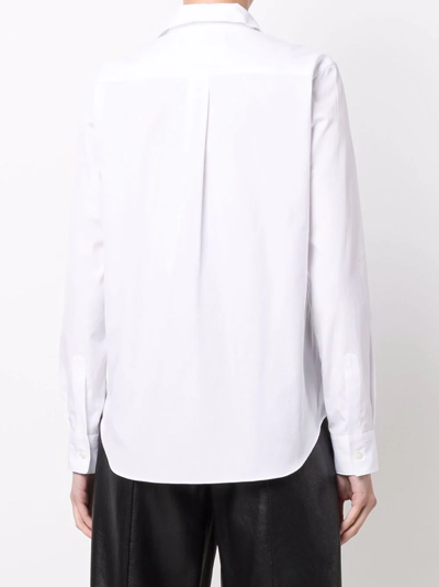 Shop Comme Des Garcons Girl Peter Pan-collar Long-sleeve Shirt In White