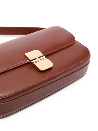 Apc A.p.c. Brown Leather Grace Shoulder Bag In Brown