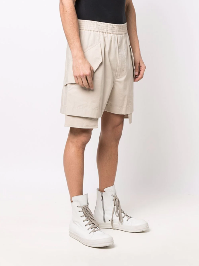 Shop Alyx Layered Straight Bermuda Shorts In Neutrals