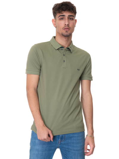 Shop Fay Short Sleeve Polo Shirt In Green