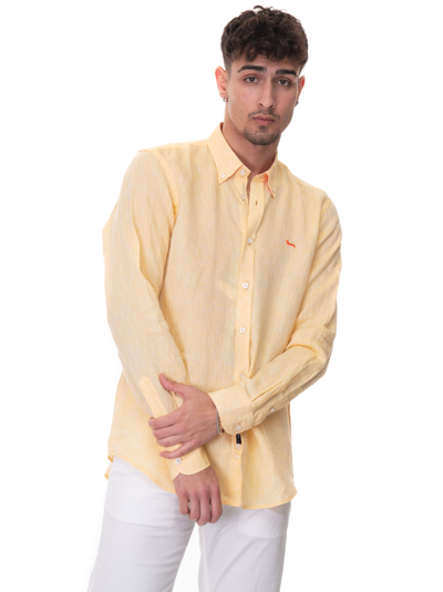 Shop Harmont & Blaine Casual Shirt In Yellow
