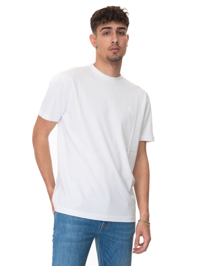 Shop Hogan Short-sleeved Round-necked T-shirt In White