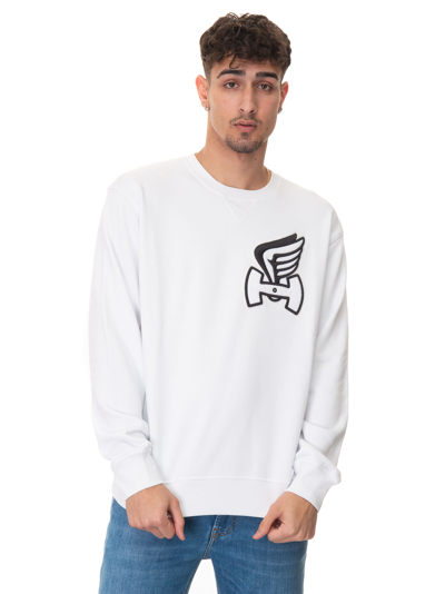 Shop Hogan Crewneck Sweatshirt In White