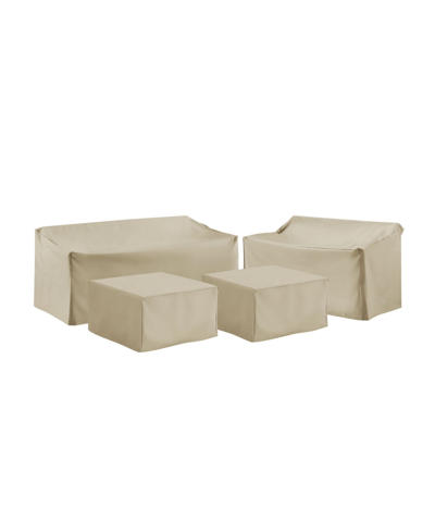 Crosley 4 Piece Sectional Cover Set In Tan