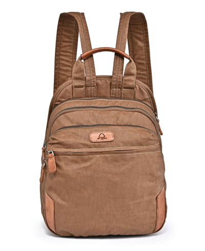 Shop Tsd Brand Turtle Cove Canvas Backpack In Brown