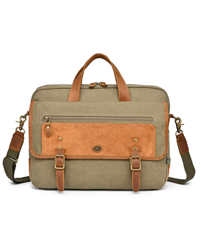 Shop Tsd Brand Valley Oak Canvas Brief Bag In Olive