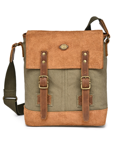 Shop Tsd Brand Valley Oak Canvas Crossbody Bag In Olive