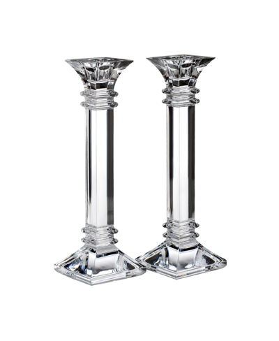 Shop Marquis By Waterford Treviso 10" Candlestick, Set Of 2 In Clear