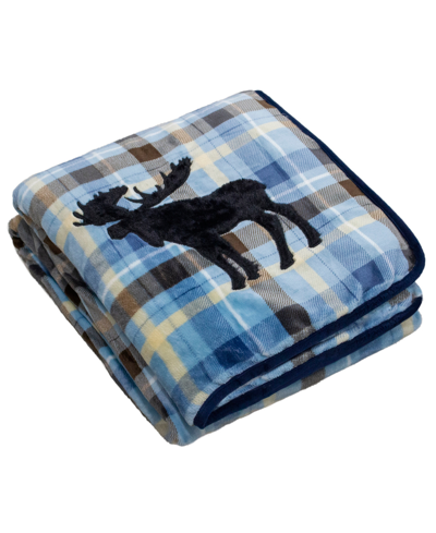 Rejuve Reversible Velvet Sherpa 15lb Weighted Bed Buffalo Plaid