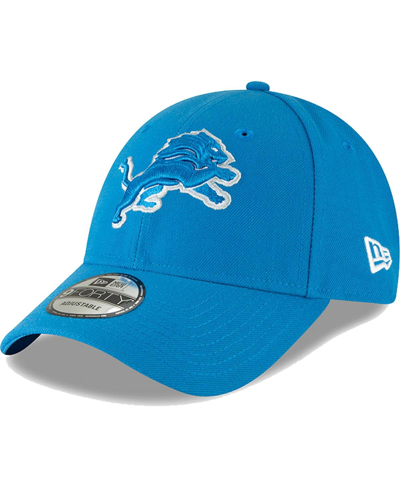 Shop New Era Men's  Blue Detroit Lions 9forty The League Adjustable Hat