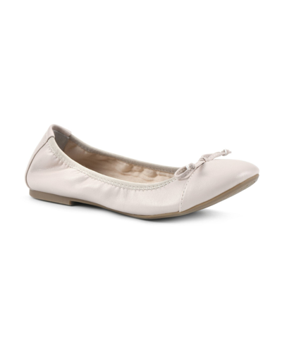 Shop White Mountain Women's Sunnyside Ballet Flats In Bone Smooth