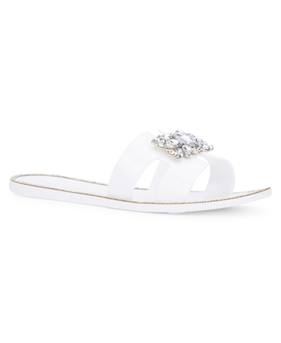 Shop Olivia Miller Women's Kai Jelly Sandals Women's Shoes In White