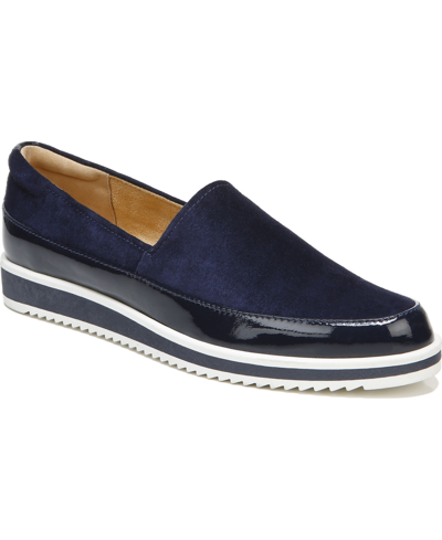 Shop Naturalizer Beale Slip-ons Women's Shoes In French Navy Suede/leather