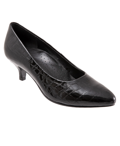 Shop Trotters Kiera Pump Women's Shoes In Black Croco Patent