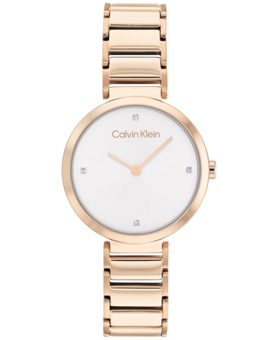 Shop Calvin Klein Carnation Gold-tone Bracelet Watch 28mm