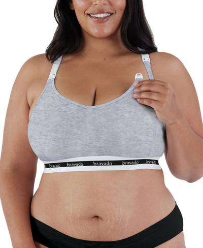 Bravado Designs Women's Original Extended Cup Nursing Bra In Dove Heather