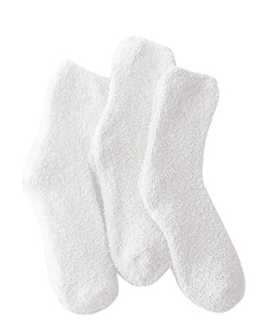 Shop Stems Women's Cozy Ankle Socks, Pack Of 3 In Ivory