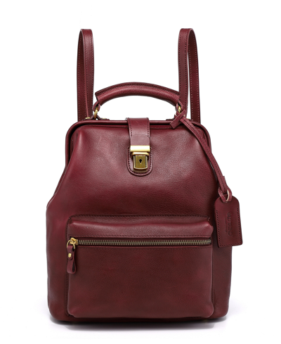 Shop Old Trend Women's Genuine Leather Doctor Backpack In Burgundy