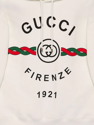 Gucci Firenze 1921 Hoodie In White | ModeSens