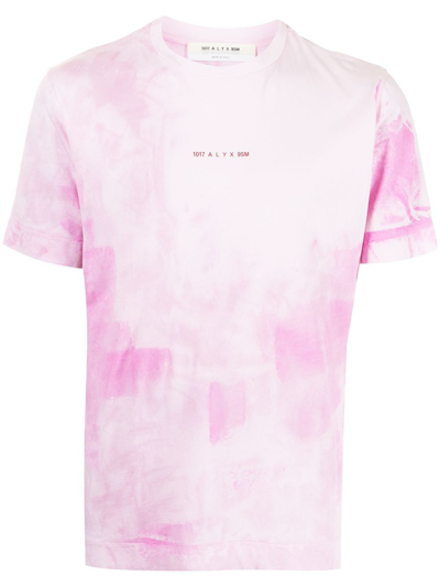 Shop Alyx Men's Pink Cotton T-shirt