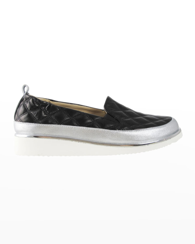 Shop Ron White Nellaya Quilted Water-resistant Platform Sneakers In Onyx