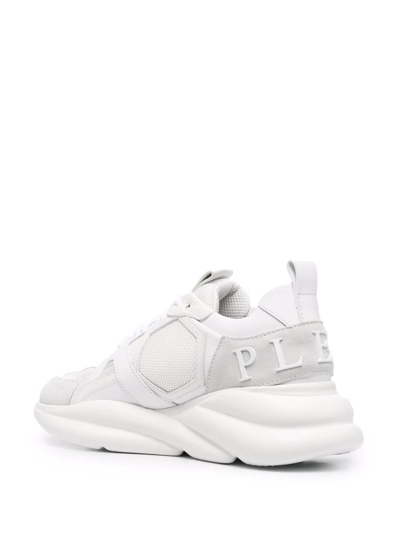 Shop Philipp Plein Chunky Hurricane Runner Sneakers In Weiss